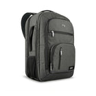 Solo New York Grand Travel TSA - Sac à dos pour ordinateur portable 17,3" - Noir-Le panneau arrière glisse sur la poignée du bagage, Plusieurs poignées de transport, Dos et sangles arrière rembourrés