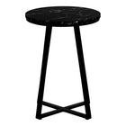 Monarch Specialties - 2179 Table D'Appoint - 22 po H/Marbre Noir/Metal Noir-Garantie : 1 an limite pour les pieces