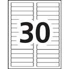 Avery – Étiquettes de classement TrueBlock pour imprimantes laser/jet d'encre, 3 7/16 po x 2/3 po, barre rouge, paq./600, 5066-Technologie TrueBlock pour réellement couvrir tout ce qu'il y a dessous