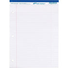 Hilroy - Bloc-notes avec perforations, 8-1/2 po x 11 po, réglage large, blanc, 50 feuilles, perforé 3 trous-Les feuilles se détachent facilement et proprement