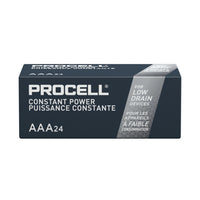 Duracell - Piles alcalines AAA Procell - paquet de 24-Les piles AA, AAA, C et D sont garanties fabricant pour une durée de stockage de 7 ans