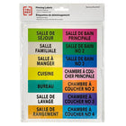 TRU RED - Étiquettes mobiles - 14 étiquettes/page - 10 pages - français-Étiquettes mobiles adhésives permanentes (texte français), pour l'étiquetage et l'organisation du matériel de déménagement et des cartons