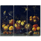 Designart – Toile imprimée, La nature morte, une pomme grenade, Tommaso Realfonso, 3 panneaux (PT5028-3P)-Impression
