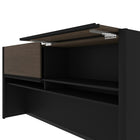Bestar Connexion Huche pour bureau crédence - Antigua & Noir-Bande de caoutchouc flexible pour le passage des câbles