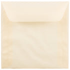 JAM Paper Enveloppes carrées à fermeture gommée, papier vélin translucide, 8 1/2 x 8 1/2 po, ivoire ocre printemps, 100/pqt-Ivoire ocre printemps