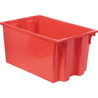 Quantum Storage Systems - Contenants Stack & Nest, 12po x 23,5po x 15,5po, Rouge, paquet de 2-Couleur Rouge