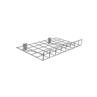 Eddie's - Tablette metallique plate Slatwall - 15 po de profondeur x 24 po de longueur avec rebord de 3 po - Chrome - 2/paquet-Tablette metallique plate Slatwall