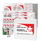 Trousse de premiers soins First Aid Central règlementaire pour l'Ontario - Section 9 - 6-15 personnes-10.5 po x9.5 po x 3 po (26.6cm x  24.1cm x 7.6cm)