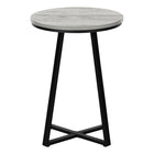 Monarch Specialties - 2176 Table D'Appoint - 22 po H/Gris/Metal Noir-Apportez une touche moderne a votre salon, bureau, salle familiale ou taniere avec cette elegante table de bout ronde en metal gris /noir