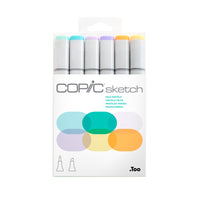 Copic - Sketch marqueurs à encre à double pointe - pastels pâles - lot de 6-cohérence et qualité des couleurs