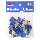 JAM PaperMD – Petites pinces relieuses, 3/4 po (19 mm), bleu, 125/paquet-Bleu