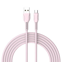 Câble Micro USB Basic Tech 3 pi - Rose-Élégant et sans enchevêtrement