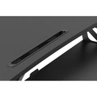 Rocelco - Élévateur de bureau électrique EDR de 37,4po avec portée verticale améliorée, AC-USB et support pour 2 moniteurs, Noir-Passe-fil arrière pour bras de moniteur en option