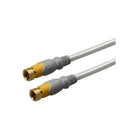 Electronic Master – Câble coaxial mâle à mâle de série F, 2 x 6,2 x 9,5 (po), 12 pi, noir-Electronic Master – Câble RF à connecteurs femelles (embouts ronds)