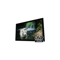 EluneVision – Écran Reference Studio 4K à cadre fixe, 100 po, 16:9-Dimensions : 100 po affichable à la diagonale (87 po x 49 po) avec bord au cadre de luxe en aluminium recouvert de feutre taupé noir de 5 po