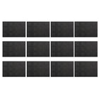 Set de Table au Carres - Noir - Paquet de 12-Vaisselle