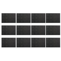 Set de Table au Carres - Noir - Paquet de 12-Vaisselle