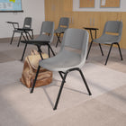 Flash Furniture – Chaise coquille ergonomique avec tablette rabattable à droite, gris (RUTEO1GYRTAB)-7