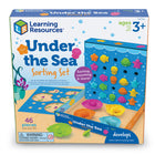 Learning Resources - Sous l'ensemble de tri de mer-Aventures sous-marines : Moulés dans cinq formes et couleurs amusantes, les compteurs de créatures sous-marines sont également prêts pour des aventures imaginatives avec les deuxmats de jeu double face du set de jeu, ou utilisés comme jouet d'enseignement des couleurs.