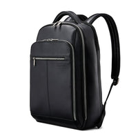 Samsonite Classic Leather Sac à Dos 15.6", Noir-Noir, cuir pleine fleur