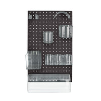 Azar - Kit d'organisateur de mur de panneaux perfacturés de 10 pièces avec un panneau et un assortiment accessoire - noir-Vendu en multiples de: 1