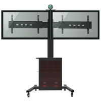 TygerClaw – Support mobile pour téléviseur de 30 à 60 po, 81,8 x 23,6 x 70,9 po, argenté-2 supports mobiles pour télévision avec rotation de 360 degrés