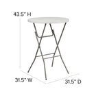 Flash Furniture – Table pliante de bar, 31,5 po dia., blanc granite (RB32RBBARGWGG)-Dessus blanc granite avec 1,75 po d'épaisseur