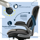 Serta - Fauteuil de direction Brinkley SMT, 27 1/2 po l x 30 po P x 43 po à 46 po H - Noir-Poids: 48.62 lb