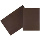 JAM Paper – Chemises de présentation à 2 pochettes, brun chocolat, 100/paquet (386LBRB)-Brun chocolat