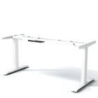 MotionGrey Motion Series Electric Height Adjustable Standing Desk with German Dual Motors for Home and Office- White-Industrial grade steel standing desk leg frame