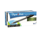 Papermate - Stylos à bille Flexgrip Ultra recyclés à pointe rétractable - 1,0 mm - noir - Paquet de 12-Corps caoutchouté pour plus de confort