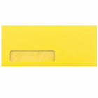 JAM Paper #10 Enveloppes à fenêtre commerciales - 4,125" x 9,5" - Jaune recyclé - Paquet de 50-Couleur : Enveloppes jaunes