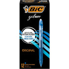 BIC - Stylos Gelocity à encre gel à pointe rétractable - 0,7 mm, bleus - Paquet de 12-Prise ergonomique offrant un maximum de confort et de contrôle