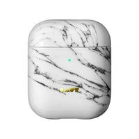 Laut Huex Elements pour AirPods - Marbre blanc-Fini caoutchouc doux et soyeux