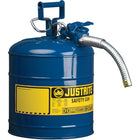 JustriteMD – Bidon de sécurité AccuFlowMC de type II, 5/8 po, 1 gal, bleu-Le mécanisme de déclenchement Safe-SqueezeMD exclusif d’AccuflowMC offre un débit régulier et un versement précis