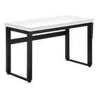 Monarch Specialties - 7681 Bureau 48 po L - Hauteur Adjustable Blanc/Metal Noir-Peut être utilisé comme bureau d'ordinateur ou table d'écriture, ce bureau pour travailler debout est parfait pour les espaces limités et peut être ajusté de 29,5 pouces à 48 pouces de hauteur.