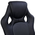 TygerClaw - Fauteuil de luxe de style jeu, dossier élevé, noir-Base en nylon de 320 mm