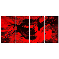 Designart – Art imprimé sur toile, exprime ton opinion de tes lèvres rouges, 4 panneaux (PT3008-271)-Impression