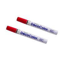 JAM Paper Marqueurs de peinture opaque à point large, Rouge, 2 / paquet (86525802a)-Couleur :  Rouge