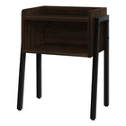 Monarch Specialties - 3593 Table D'Appoint - 23 po H/Espresso/Metal Noir-Table d'appoint rectangulaire à 2 niveaux dans un fini espresso brun foncé avec un dessus de table de style plateau avec des bords surélevés sur les côtés et à l'arrière, des bords avant arrondis et 1 compartiment de rangement