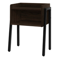 Monarch Specialties - 3593 Table D'Appoint - 23 po H/Espresso/Metal Noir-Table d'appoint rectangulaire à 2 niveaux dans un fini espresso brun foncé avec un dessus de table de style plateau avec des bords surélevés sur les côtés et à l'arrière, des bords avant arrondis et 1 compartiment de rangement