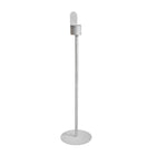 Support de plancher de 47 po H de Futech avec  porte-bouteille de désinfectant pour les mains - Argent-Diamètre de la base de 12"