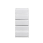 Simply - 5 Tiroir Métal Rang - Blanc-Armoire utilitaire à 5 tiroirs