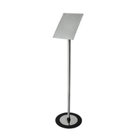 Futech FSH005S Porte-enseigne de sol paysage / portrait, 8,75 "x 11,25" enseignes, argent-Cadre magnétique pour contenir le matériel d'impression.
