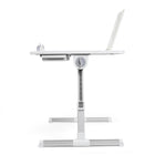 ShoppingAll - Bureau pliable portable réglable avec fente pour tablette et tiroir - Argent-Conception Portable: Conçu avec des jambes pliables pour un rangement compact et un transport facile, parfait pour une utilisation à la maison et en voyage.