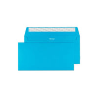 Blake - Black Creative Color Color Blight Blue Invitation Enveloppes - 4 1/2 po l x 9 po L - Blue Caribbean - Paquet de 25-Blue Caribbean