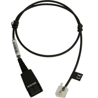 Jabra - Cordon d’extension Quick Disconnect vers RJ modulaire pour la série Siemens Open Stage (8800-00-94)-Cordon inférieur droit Jabra à déconnexion rapide (QD) vers modulaire (RJ)