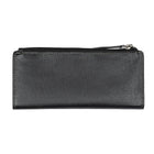 Roots - Portefeuille slim pour femme avec fermeture éclair sur le dessus - Noir-2 fenêtres d'identification