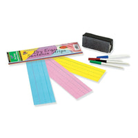 Pacon – Bandes de phrases lignées à effacement à sec, 3 x 12 po, couleurs variées, 6/paquet (PAC5188)-Dimensions : 3 x 12 (po)