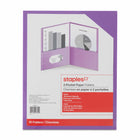 Staples - Chemise à deux pochettes - mauve - paquet de 10-Idéal pour organiser vos projets, présentations ou documents  